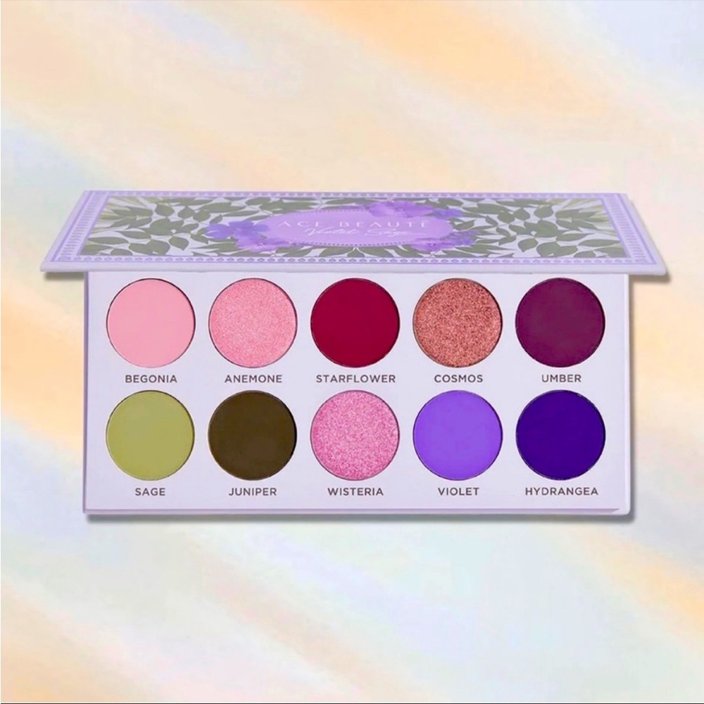 Ace Beaute Sage Violet Eyeshadow Palette NIB - Picture 2 of 4